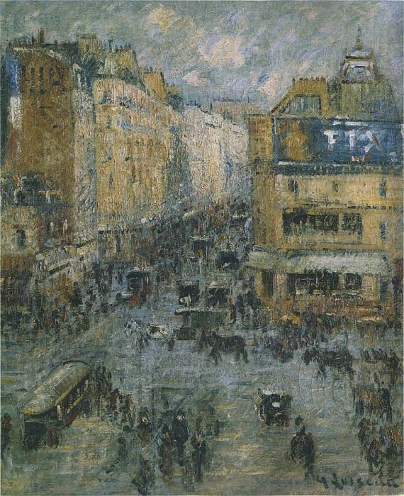 Улица Клиньянкур в Париже, 1924. Гюстав Луазо