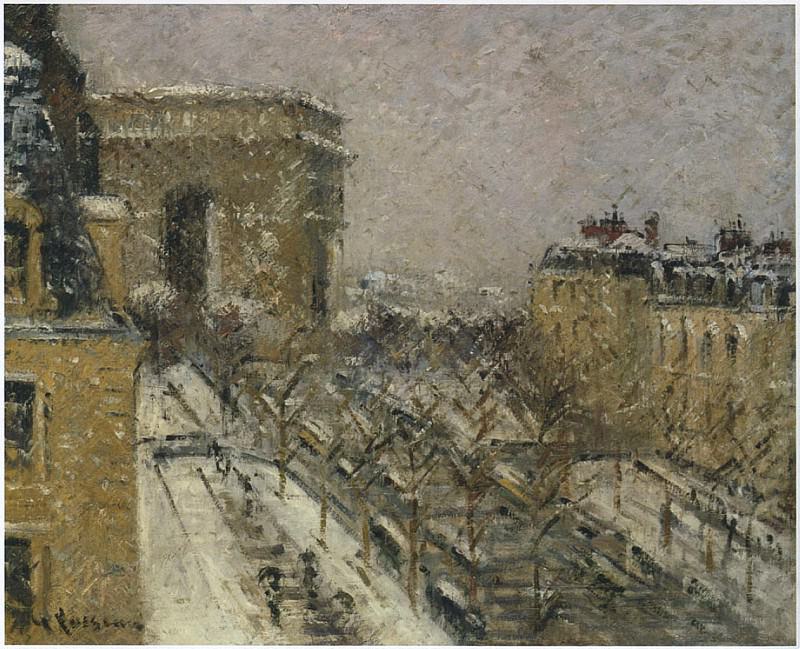 Arc de Triomphe in the Snow. Gustave Loiseau