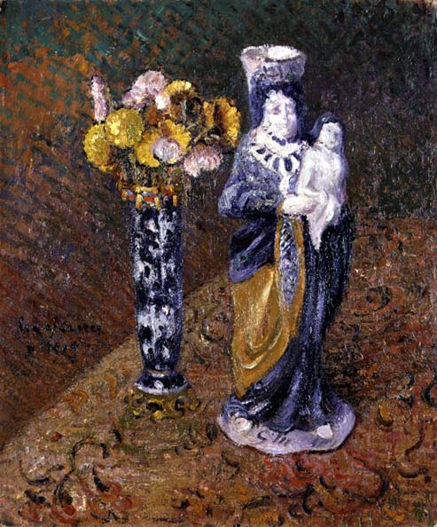 Цветы и статуэтка, 1910. Гюстав Луазо