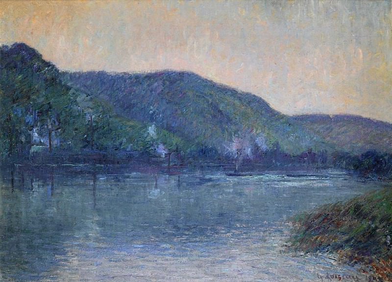 Boats on the Seine at Oissel 1909. Gustave Loiseau