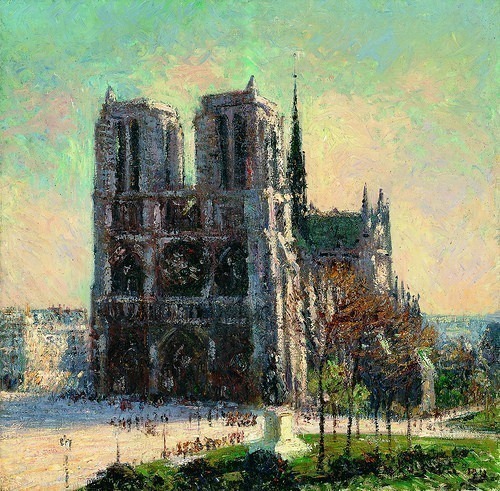 View of Notre Dame Paris 1911. Gustave Loiseau