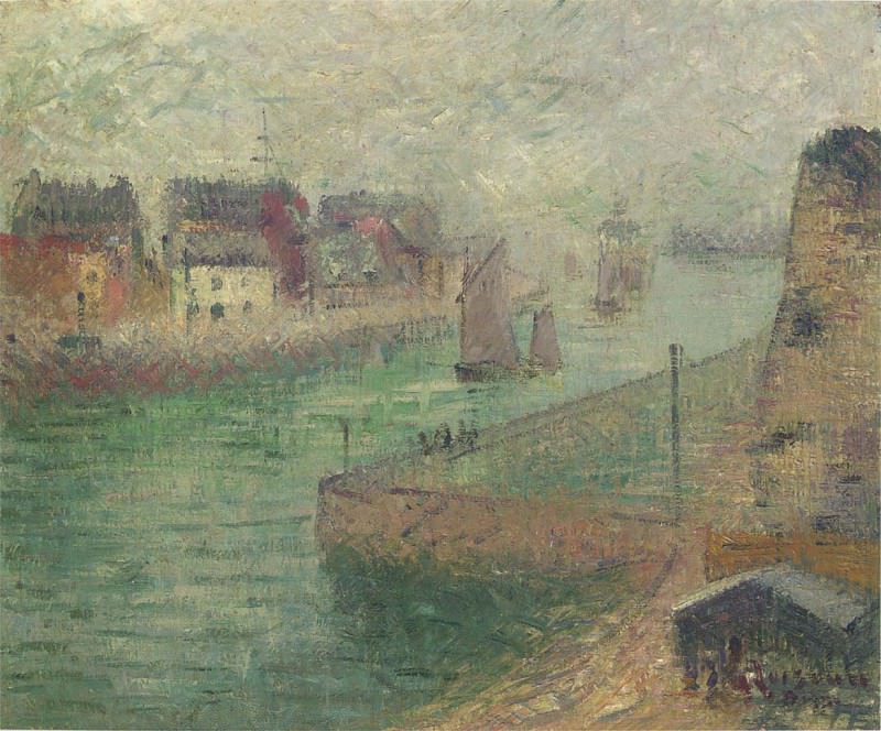 Port at Dieppe in Fog. Gustave Loiseau
