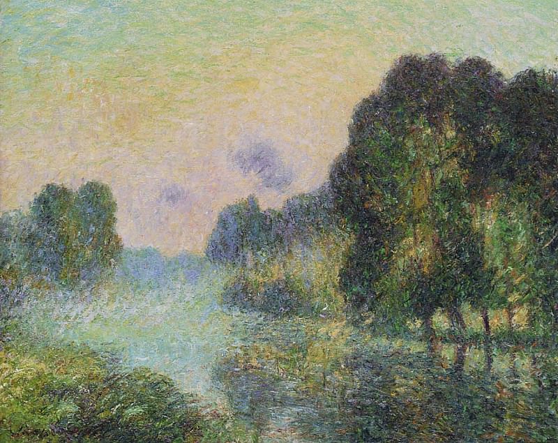 By the Eure River Fog Effect. Gustave Loiseau
