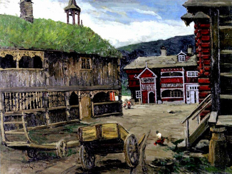 A Norwegian Village. Jonas Lie