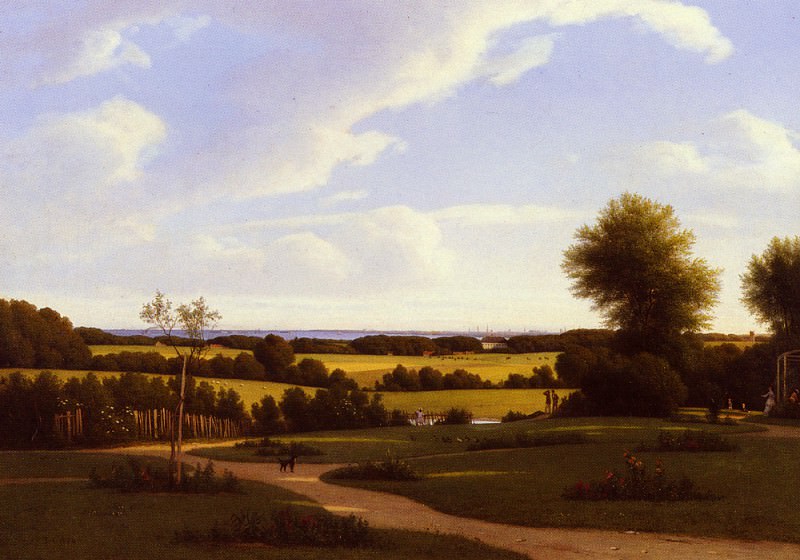 Lehmann Edvard (Danish) 1815 to 1892 An Afternoon In The Garden SnD 1874 O C 55.3 by 78cm. Эдвард Леманн