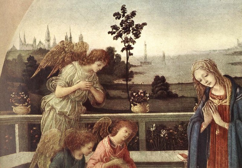 Adoration of the Child 1480 3 detail. Filippino Lippi