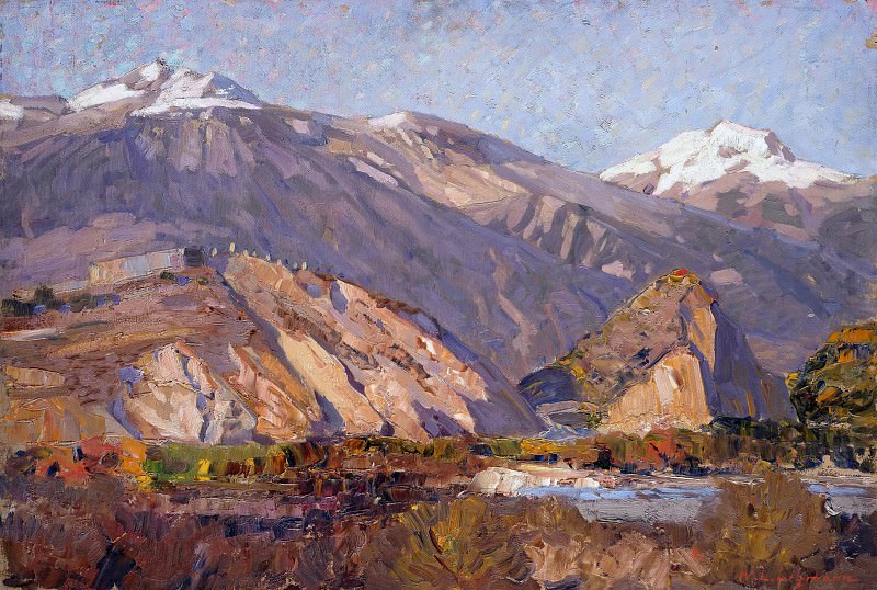 Landscape in Valais. Wilhelm Ludwig Lehmann