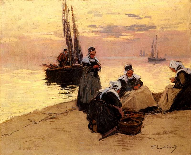 Breton Fisherwomen. Fernand Marie Eugene Legout-Gerard