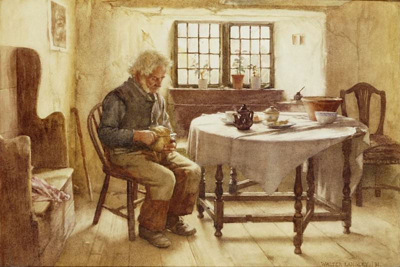 A Poor Mans Meal. Walter Langley