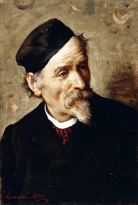 Portrait of the painter Giovanni Tiraboschi. Ponziano Loverini