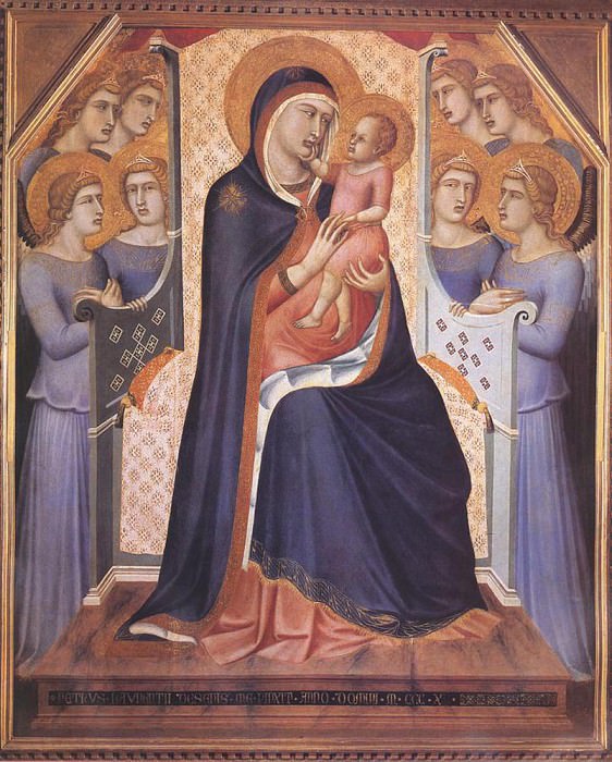 Madonna Enthroned With Angels. Pietro Lorenzetti