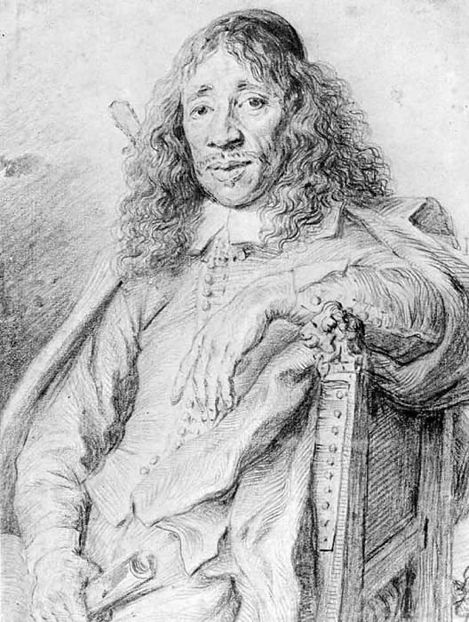 Portrait Of Poet Jan Vos. Jan Lievens
