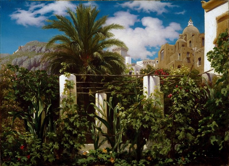 Garden of an Inn Capri. Frederick Leighton