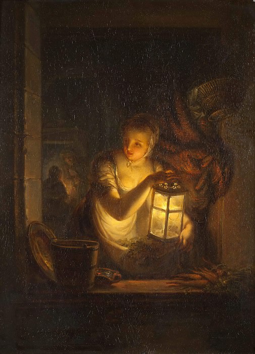 Женщина с фонарём (картина) — Александр Лауреус