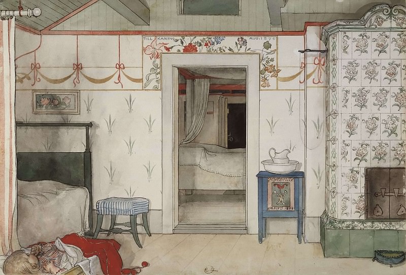 Brita’s Forty Winks. From A Home. Carl Larsson