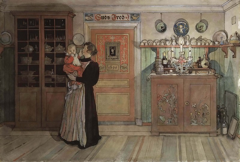 Between Christmas and New Year. From A Home. Carl Larsson