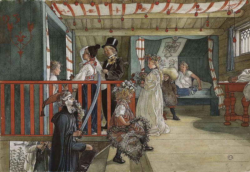 A Day of Celebration. From A Home. Carl Larsson