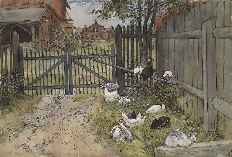 The Gate. From A Home. Carl Larsson