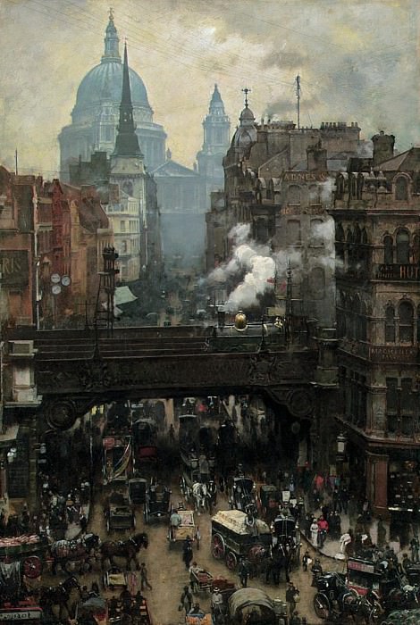 St. Pauls and Ludgate Hill. William Logsdail
