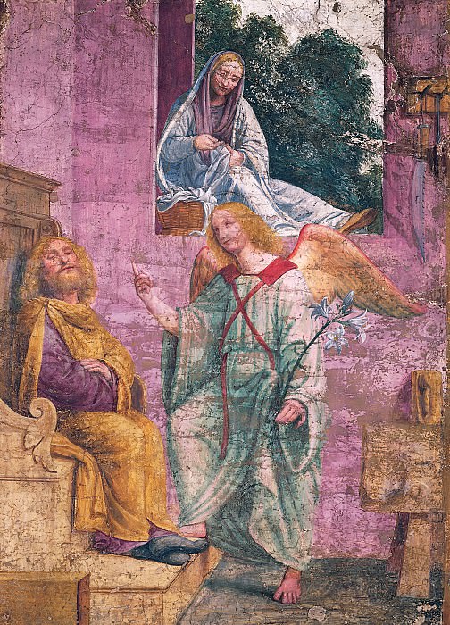 The dream of St Joseph. Bernardino (Bernardino de Scapis) Luini
