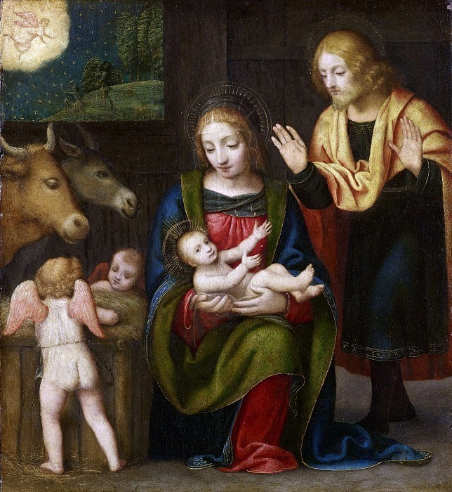 Adoration of the Child. Bernardino (Bernardino de Scapis) Luini