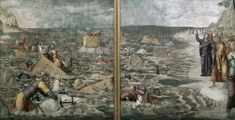 Passage of the Red Sea. Bernardino (Bernardino de Scapis) Luini