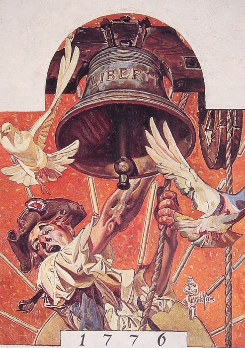 Patriot and Liberty Bell. Joseph Christian Leyendecker