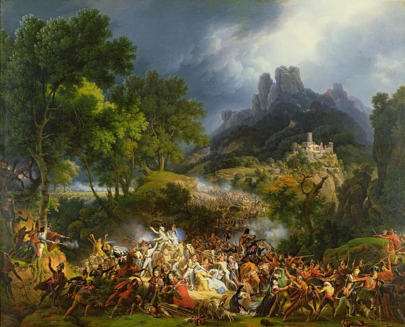 Атака на большой конвой в Салинас, Бискай, 25 мая 1812. Луи Лежён