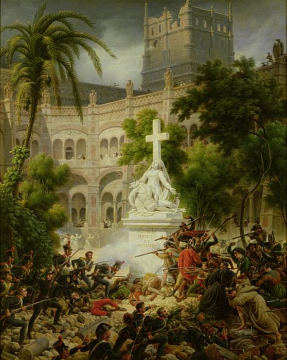 Нападение на монастырь Сан-Енграсио в Сарагосе, 8 февраля 1809. Луи Лежён