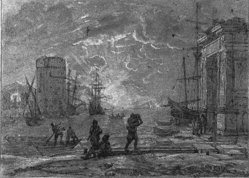 Harbour Scene. Claude Lorrain