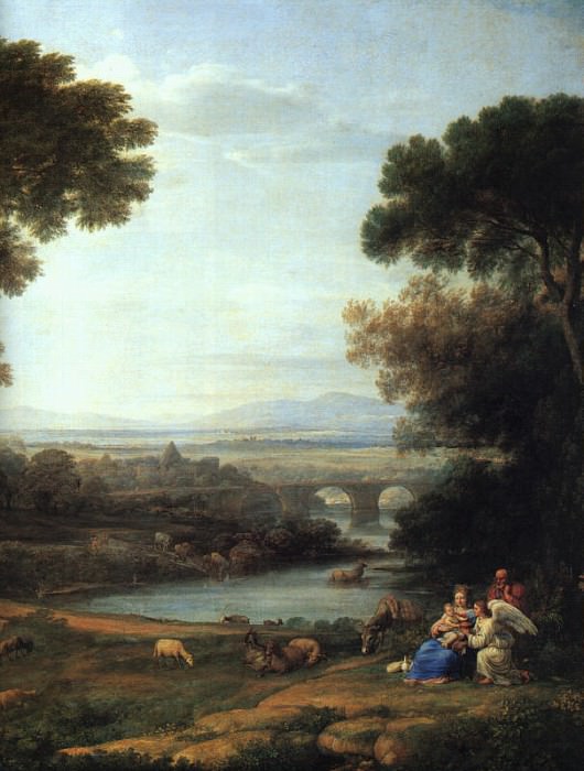 The Rest on the Flight into Egypt detail. Claude Lorrain