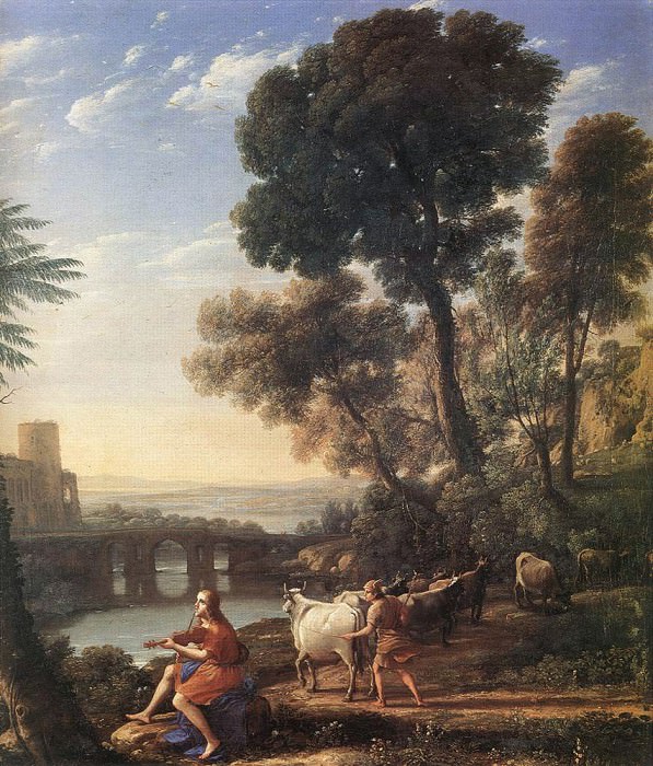 Landscape with Apollo Guarding the Herds of Admetus. Claude Lorrain