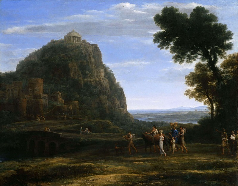 View of Delphi with a Procession. Claude Lorrain