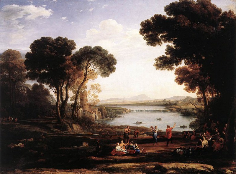 Landscape with Dancing Figures The Mill. Claude Lorrain