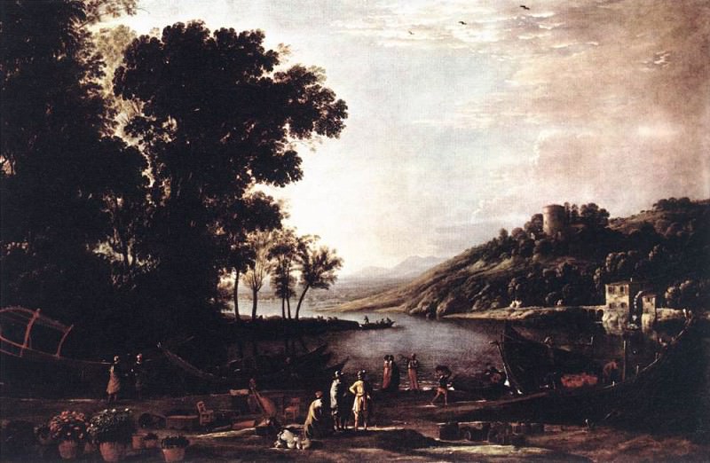 Landscape with Merchants. Claude Lorrain