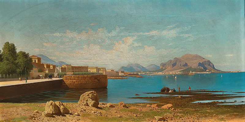 Палермо, вид на Монте Пеллегрино и набережную. Франческо Лояконо