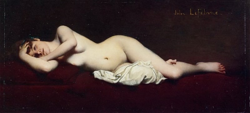 A Reclining Nude. Jules-Joseph Lefebvre