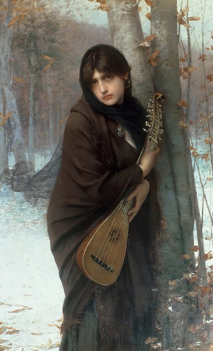 A Gypsy Girl with a Mandolin. Jules-Joseph Lefebvre