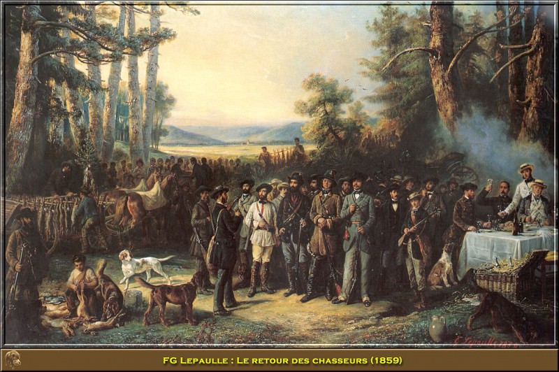 PO HunP 10 FG Lepaulle-Le retour des chasseurs (1859). F G Lepaulle