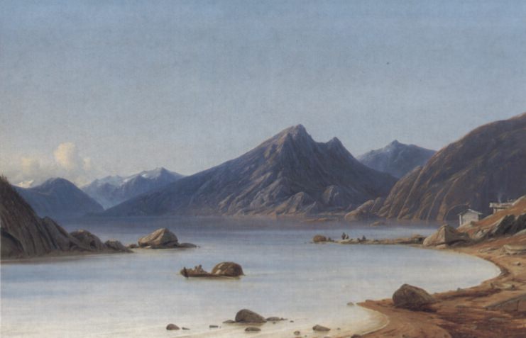 Fishing on a Fjord. Georg Emil Libert