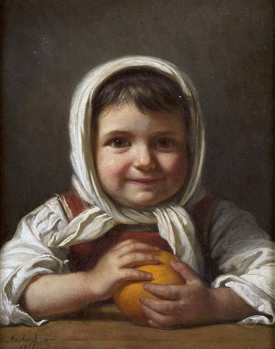 Девочка с апельсином