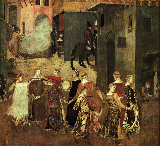 Effect of Good Government on the City. Ambrogio Lorenzetti