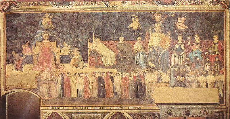 Allegory of the Good Government, Palazzo. Ambrogio Lorenzetti