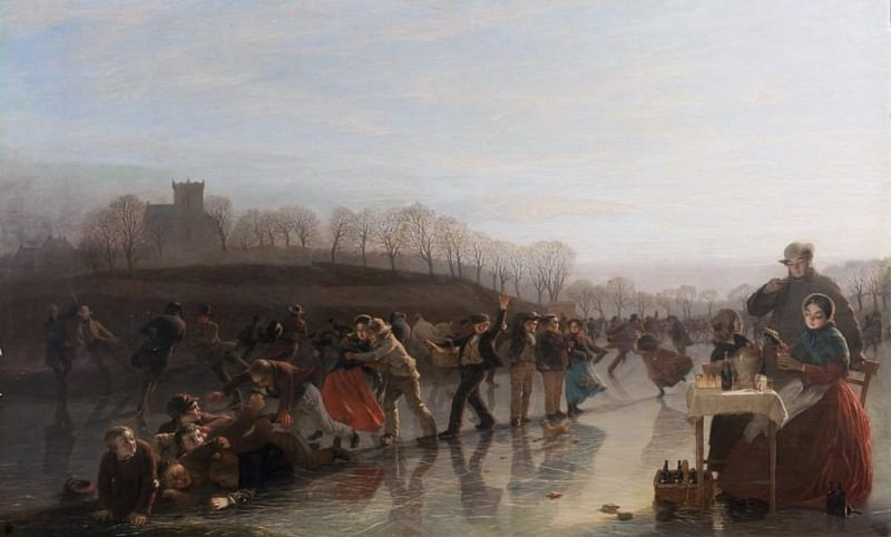 Sliding on Linlithgow Loch. Charles Lees