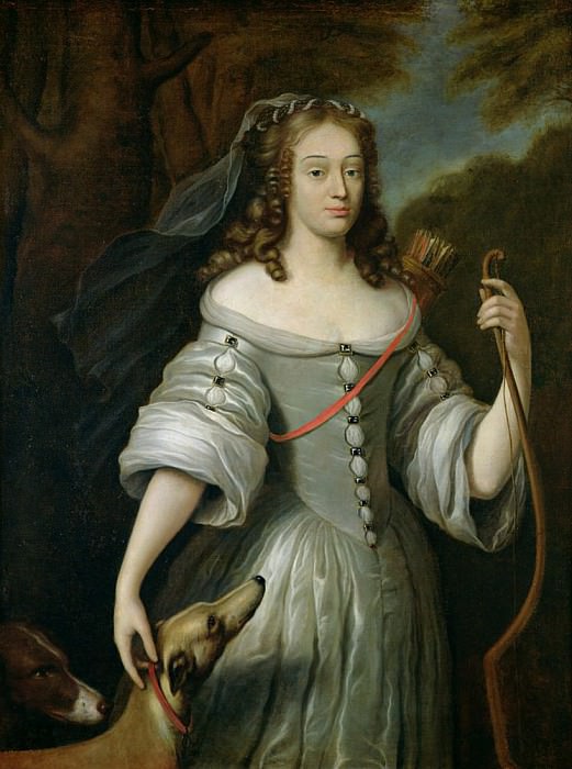 Portrait of Francoise Louise de la Baume le Blanc (1644-1710) Duchesse de Vaujour also known as Mademoiselle de la Valliere. Claude Lefebvre