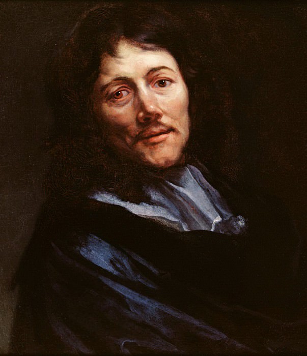 Portrait of the writer Claude Emmanuel Lhullier known as Chapelle. Claude Lefebvre