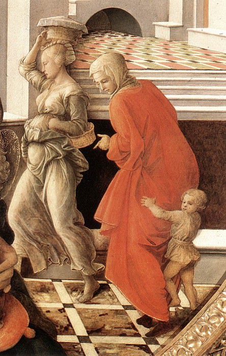Мадонна с Младенцем и сцены из жизни Св. Анны, фрагмент. Фра Филиппо Липпи