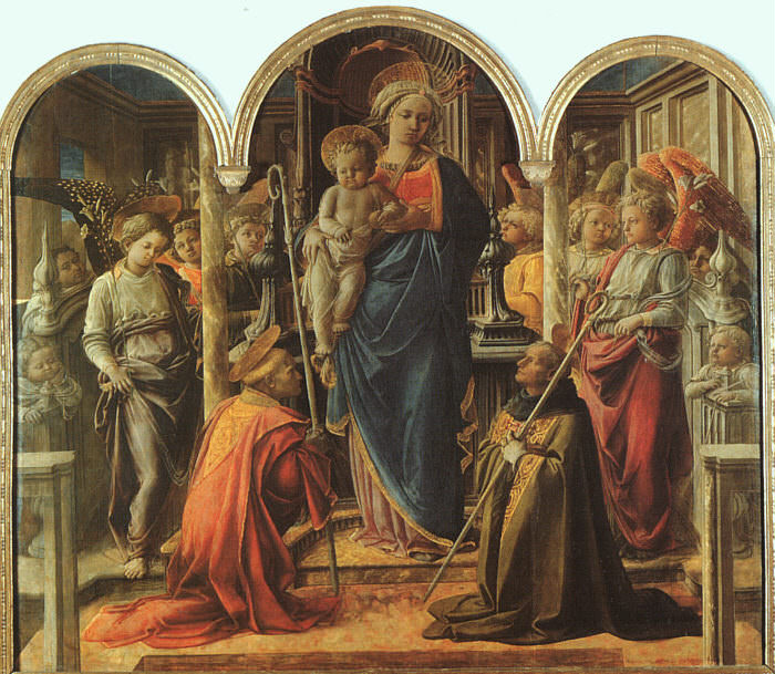 Virgin and Child, 1440-45, Musee du Louvre, Paris.. Fra Filippo Lippi