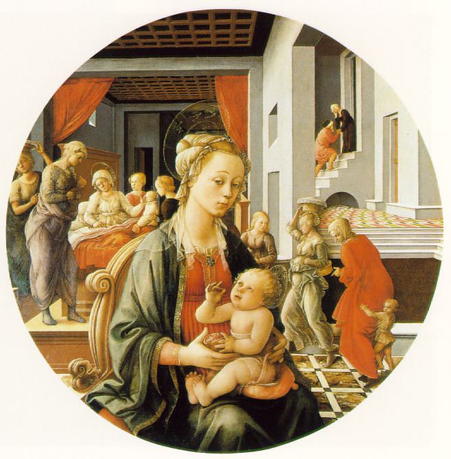 Мадонна с Младенцем и истории из жизни Св. Анны. Фра Филиппо Липпи
