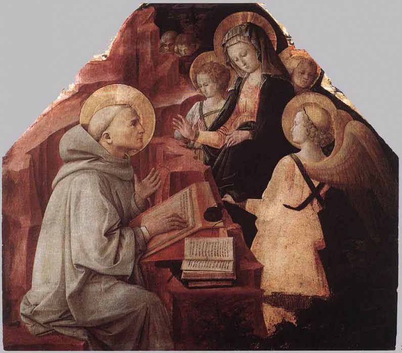 The Virgin Appears To St Bernard. Fra Filippo Lippi